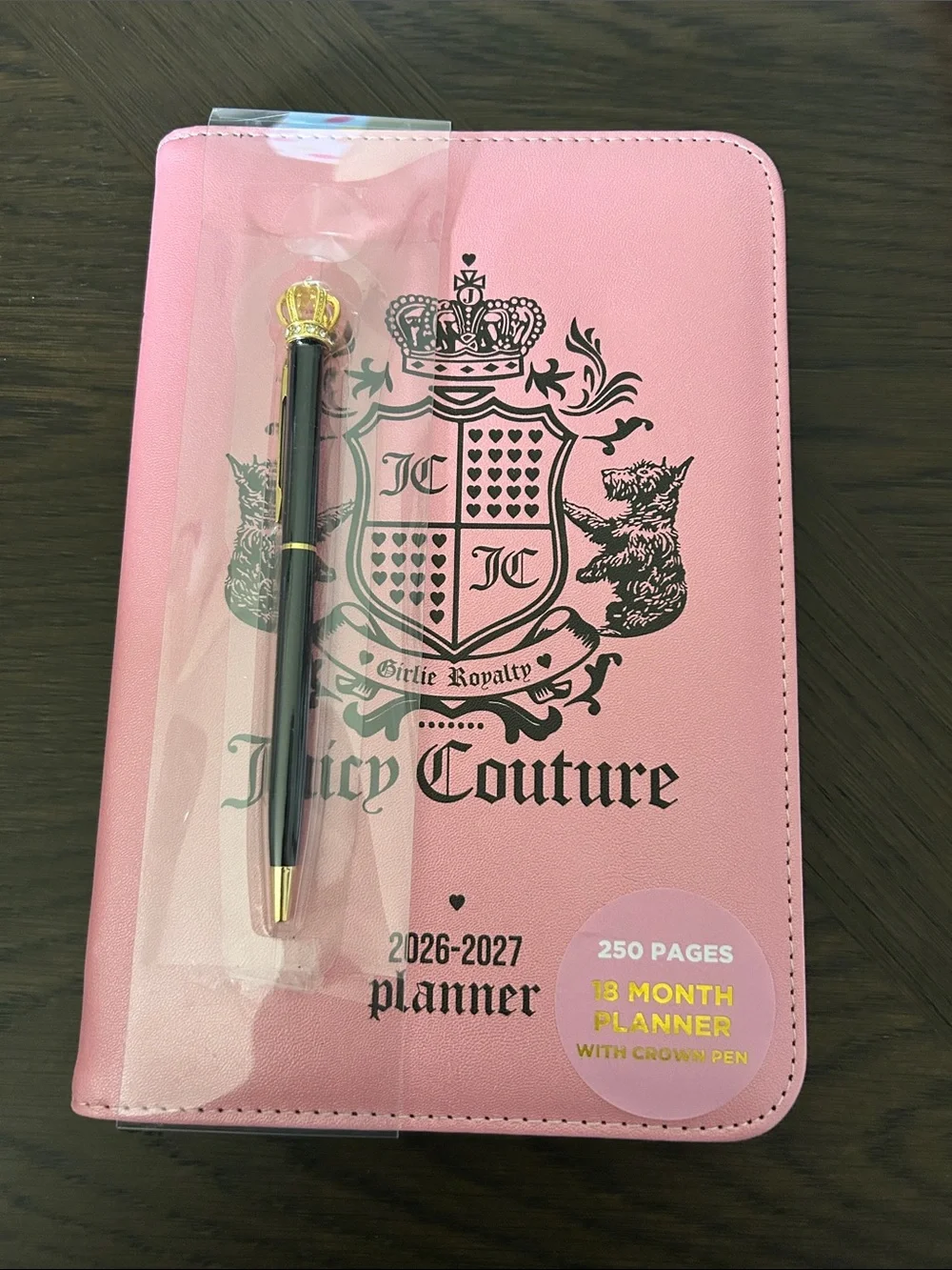 Juicy couture 26-2027 monthly planner ZIP closure and pen NWT PICK ONE